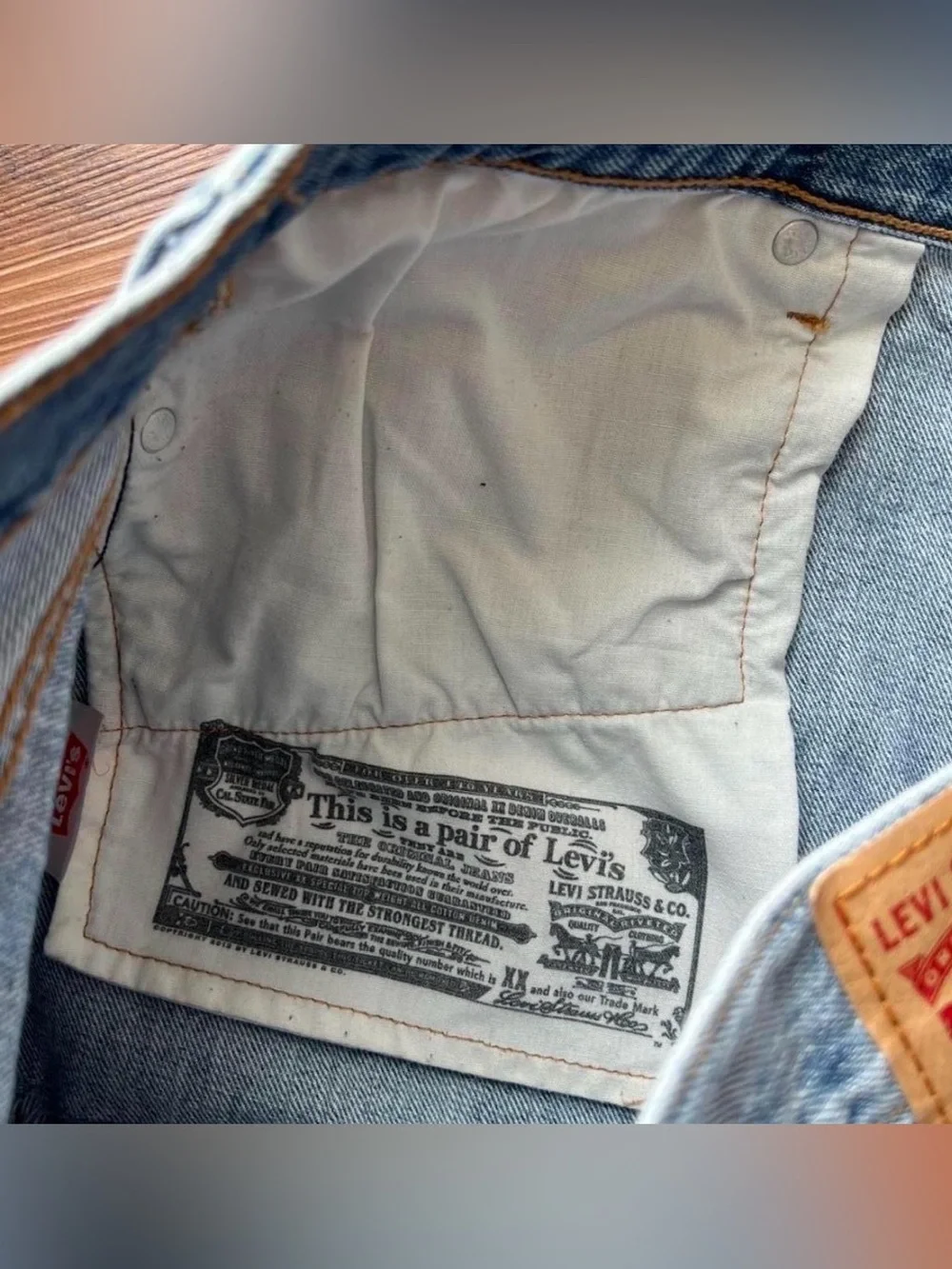 Levi's 501 Denim Shorts Size 32 Frayed Hem CutOff Button Fly